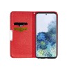 Etui portefeuille Galaxy A51 Style cuir avec fermeture magnétique et rangement carte - Rouge