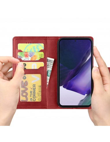 Housse de protection Galaxy Note 20 Ultra avec rangement cartes - Rouge