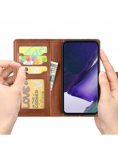 Housse de protection Galaxy Note 20 Ultra avec rangement cartes - Marron