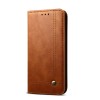 Etui portefeuille Galaxy S21 avec rangement carte et coque silicone intégrée - Marron