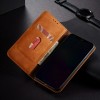 Etui portefeuille Galaxy S21 avec rangement carte et coque silicone intégrée - Marron