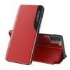 Etui Galaxy S21 Design et discret avec petite fenêtre - Rouge