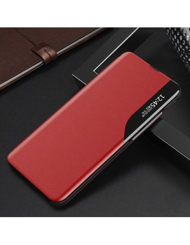 Etui Galaxy S21 Design et discret avec petite fenêtre - Rouge