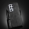 Etui portefeuille Galaxy S21 Ultra Style Retro avec rangements cartes - Noir