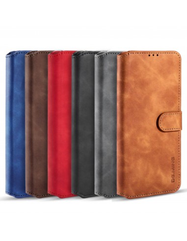 Etui portefeuille Galaxy S21 Ultra Style Retro avec rangements cartes - Noir