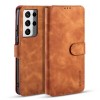 Etui portefeuille Galaxy S21 Ultra Style Retro avec rangements cartes - Marron