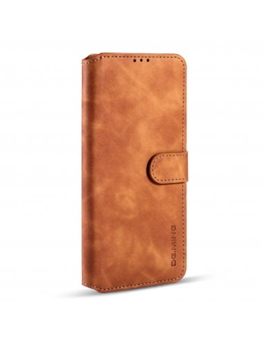 Etui portefeuille Galaxy S21 Ultra Style Retro avec rangements cartes - Marron