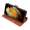 Etui portefeuille Galaxy S21 Ultra Style Retro avec rangements cartes - Marron