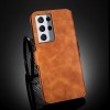 Etui portefeuille Galaxy S21 Ultra Style Retro avec rangements cartes - Marron