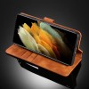 Etui portefeuille Galaxy S21 Ultra Style Retro avec rangements cartes - Marron