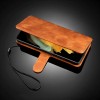 Etui portefeuille Galaxy S21 Ultra Style Retro avec rangements cartes - Marron