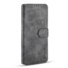 Etui portefeuille Galaxy S21 Ultra Style Retro avec rangements cartes - Gris