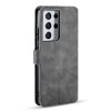 Etui portefeuille Galaxy S21 Ultra Style Retro avec rangements cartes - Gris