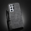 Etui portefeuille Galaxy S21 Ultra Style Retro avec rangements cartes - Gris