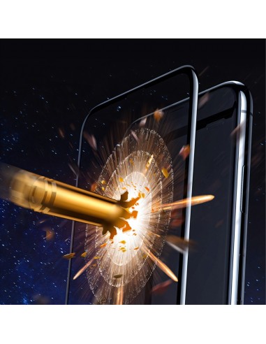 Film en verre trempé iPhone 11 et XR 3D Couverture intégrale de l'écran - Transparent