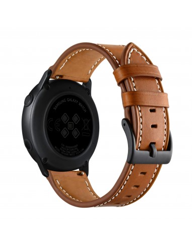 Bracelet Galaxy Watch Active 1 et active 2 40mm 44 mm Style cuir - Marron
