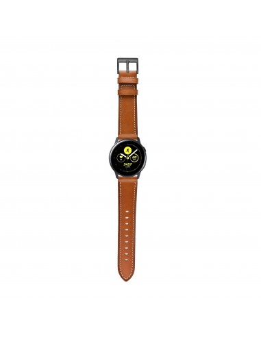 Bracelet Galaxy Watch Active 1 et active 2 40mm 44 mm Style cuir - Marron