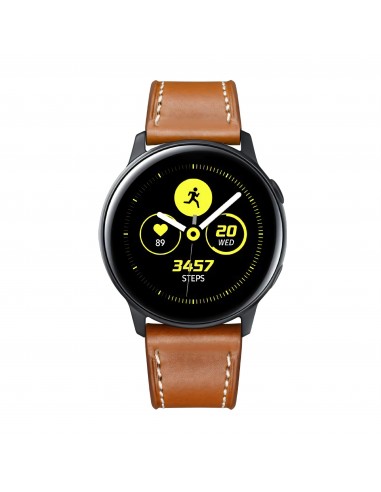Bracelet Galaxy Watch Active 1 et active 2 40mm 44 mm Style cuir - Marron