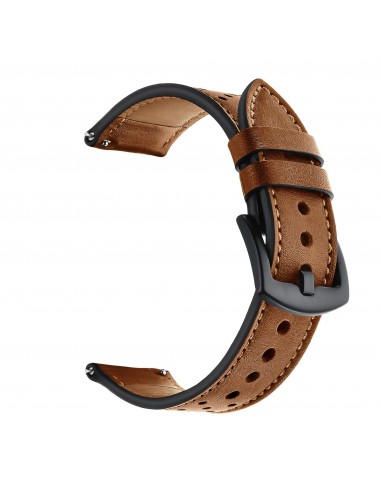 Bracelet Galaxy Watch Active 1 et 2 Top qualité Style cuir  - Marron