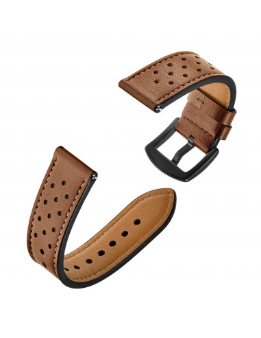 Bracelet Galaxy Watch Active 1 et 2 Top qualité Style cuir  - Marron