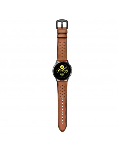 Bracelet Galaxy Watch Active 1 et 2 Top qualité Style cuir  - Marron