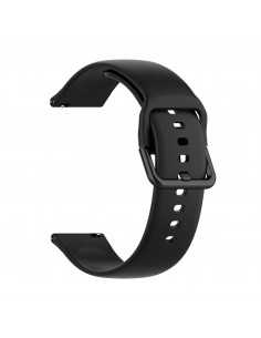 Bracelet silicone Galaxy Watch -  Compatible avec plusieurs modèles Huawei Garmin - Noir