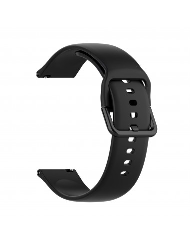 Bracelet silicone Galaxy Watch -  Compatible avec plusieurs modèles Huawei Garmin - Noir