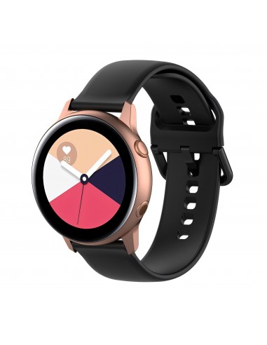 Bracelet silicone Galaxy Watch -  Compatible avec plusieurs modèles Huawei Garmin - Noir