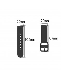 Bracelet silicone Galaxy Watch -  Compatible avec plusieurs modèles Huawei Garmin - Noir