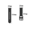 Bracelet silicone Galaxy Watch -  Compatible avec plusieurs modèles Huawei Garmin - Noir