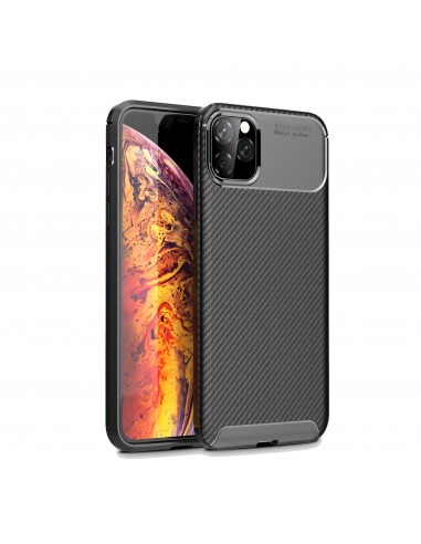 Coque iPhone 11 Pro Max Style fibre de carbone - Noir