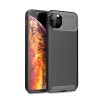 Coque iPhone 11 Pro Max Style fibre de carbone - Noir