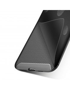 Coque iPhone 11 Pro Max Style fibre de carbone - Noir