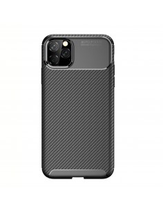 Coque iPhone 11 Pro Max Style fibre de carbone - Noir