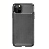Coque iPhone 11 Pro Max Style fibre de carbone - Noir
