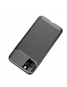 Coque iPhone 11 Pro Max Style fibre de carbone - Noir