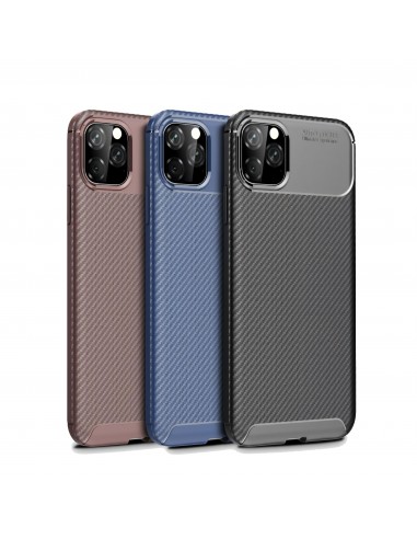Coque iPhone 11 Pro Max Style fibre de carbone - Noir