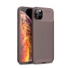 Coque iPhone 11 Pro Max Style fibre de carbone - Marron