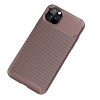 Coque iPhone 11 Pro Max Style fibre de carbone - Marron