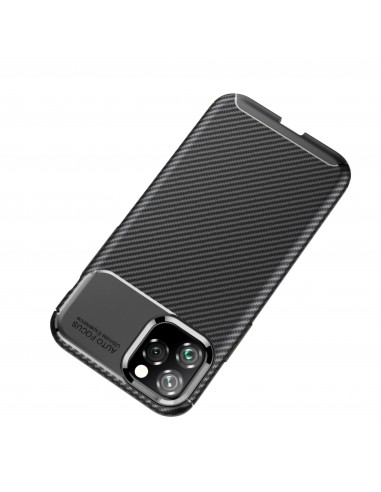 Coque iPhone 11 Pro Style fibre de carbone - Noir