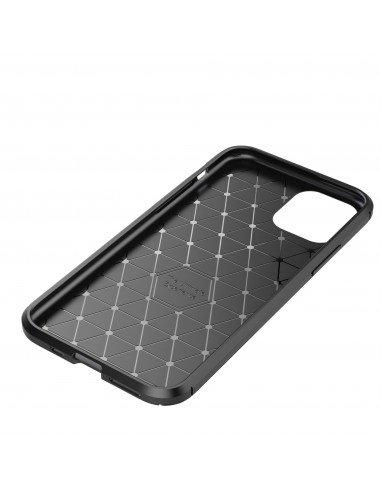 Coque iPhone 11 Pro Style fibre de carbone - Noir