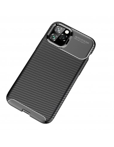 Coque iPhone 11 Pro Style fibre de carbone - Noir
