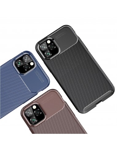 Coque iPhone 11 Pro Style fibre de carbone - Noir