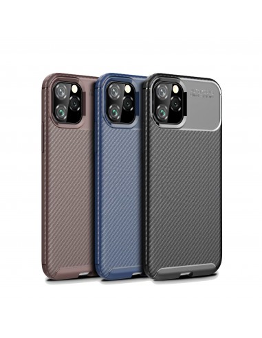 Coque iPhone 11 Pro Style fibre de carbone - Noir