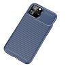 Coque iPhone 11 Pro Style fibre de carbone - Bleu foncé