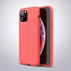 Coque silicone iPhone 11 Pro Aspect cuir - Rouge