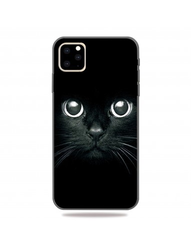Coque silicone iPhone 11 Pro Max Cat eyes - Noir