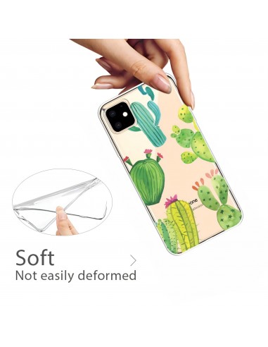 Coque silicone iPhone 11 Fantaisie Cactus