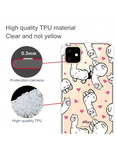 Coque silicone iPhone 11 Fantaisie Alpaga