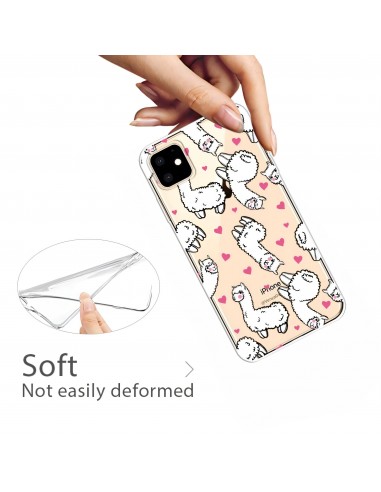 Coque silicone iPhone 11 Fantaisie Alpaga